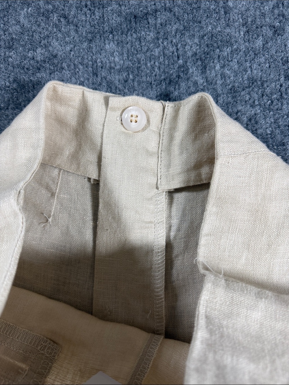 Nati Rio Wide Leg Linen Blend Pants in Beige - Picture 6 of 6